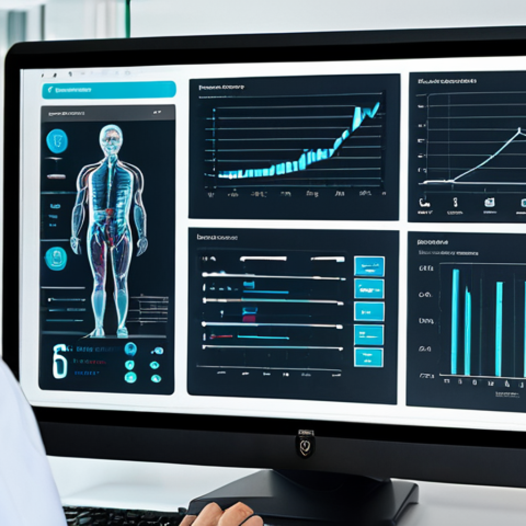 환자의 건강 데이터 주권 교육 방안 - Secure Digital Health Platform**

"A modern, secure digital interface displaying medical information...
