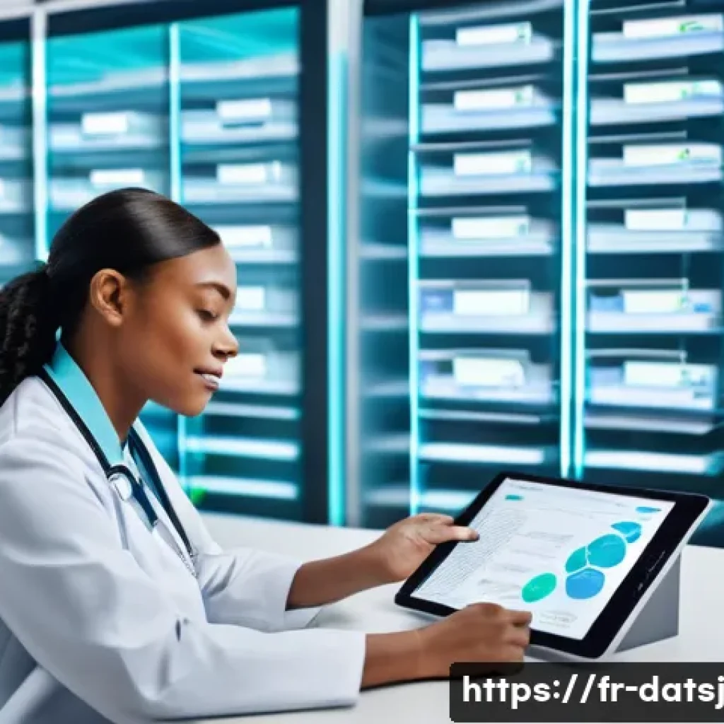디지털 의료 기록과 데이터 주권의 변천사 - **Prompt 1: The Seamless Transition to Digital Healthcare**
"A vibrant, dynamic image depicting ...