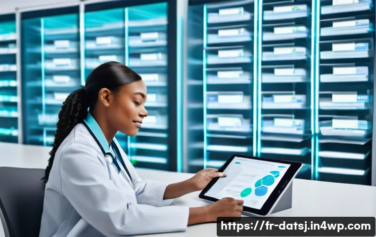 디지털 의료 기록과 데이터 주권의 변천사 - **Prompt 1: The Seamless Transition to Digital Healthcare**
"A vibrant, dynamic image depicting ...